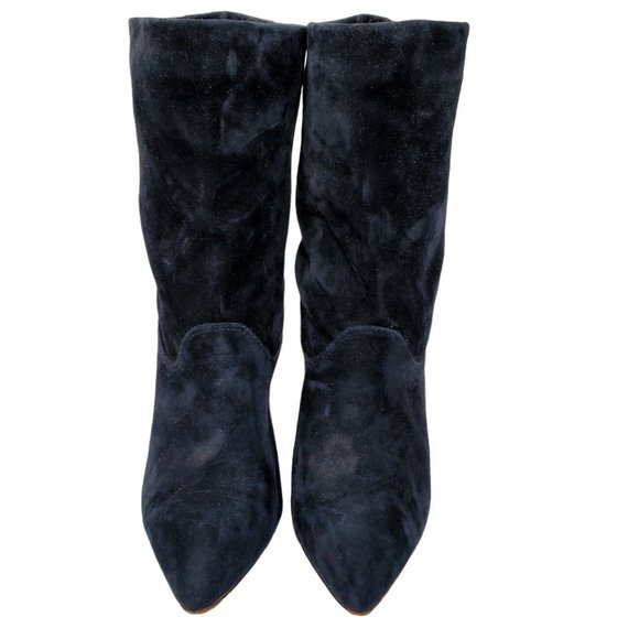 Vince Camuto Bristol Foxy Black Suede Pull-On Ankle Booties Women Size 7 US - Picture 2 of 9